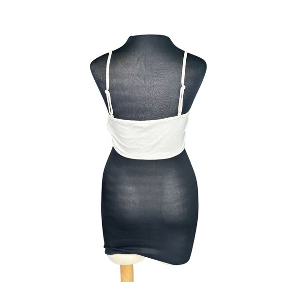 Shein Womens Beige Striped Corset Crop Top - Picture 3 of 8